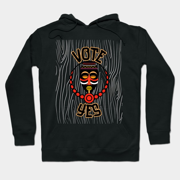 Vote Yes To The Voice Indigenous Voice To Parliament Tribal Edition Hoodie by 3dozecreations